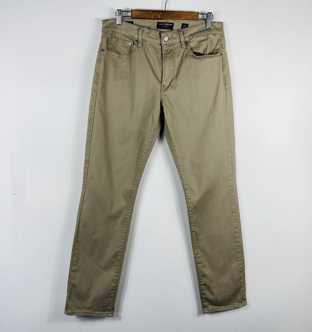 Lucky Brand Pants Men's 32X32 121 Slim Straight Tan Khaki 7MP10009